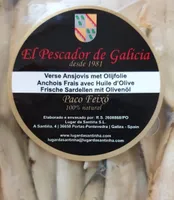 Anchois frais avec huile d'Olive