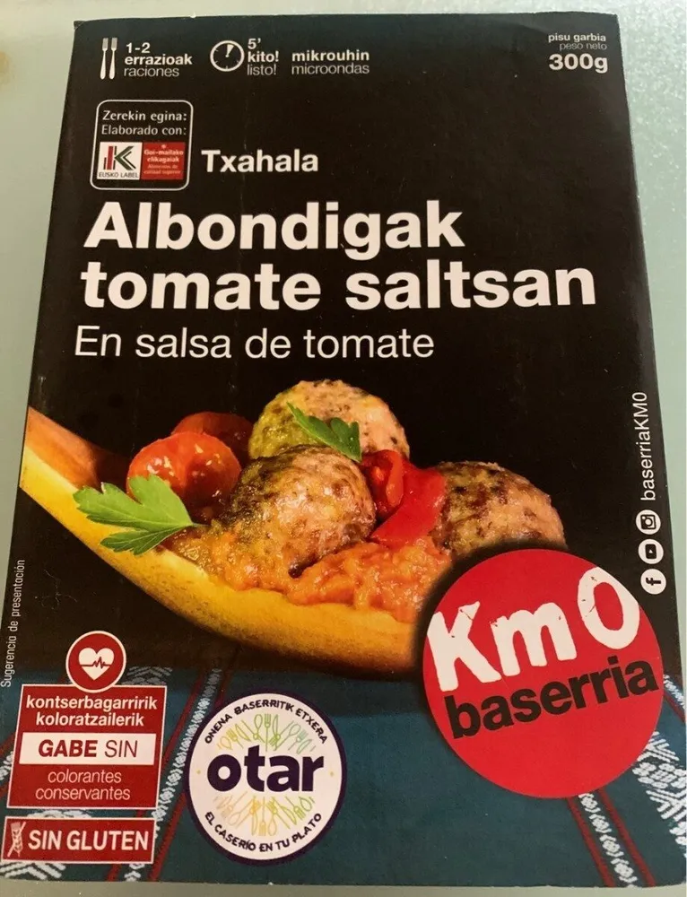 Albondigas en salsa de tomatr