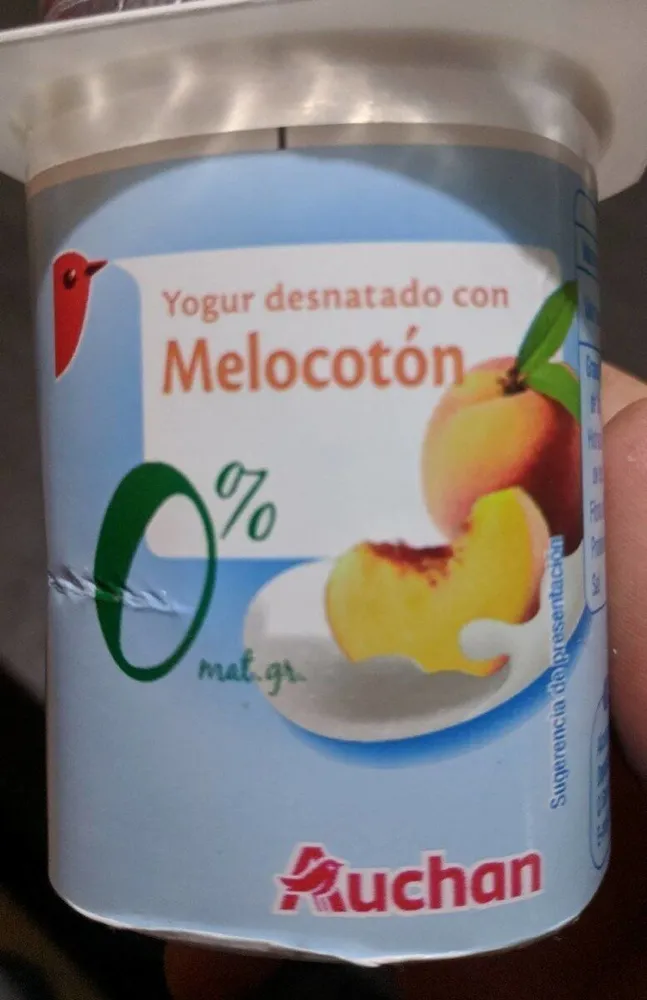Yogur desnatado con melocotón