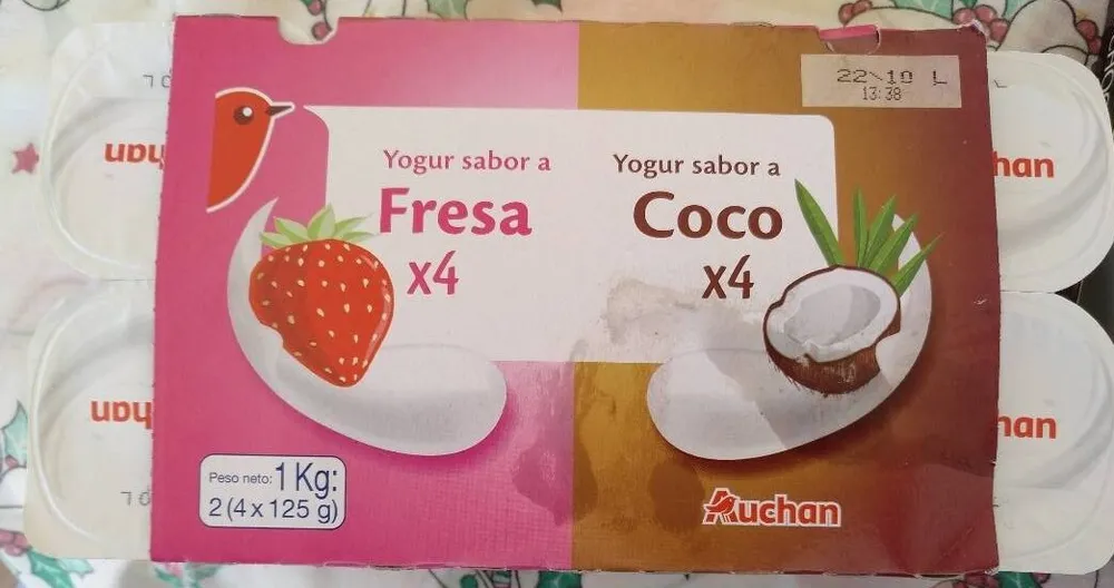 Yogur sabor coco