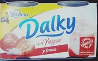 Dalky con yogur y fresas