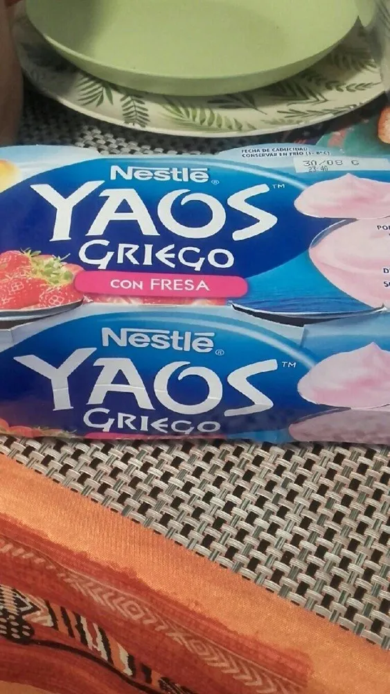Yagos griego con fresa