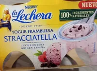 Yogur frambuesa stracciatela