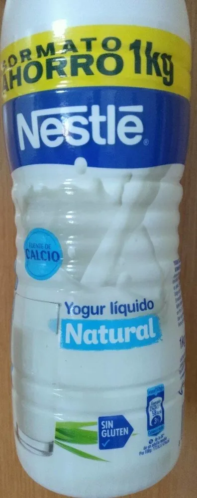Yogur líquido natural