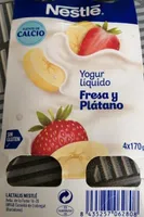 Yogur líquido fresa y platano