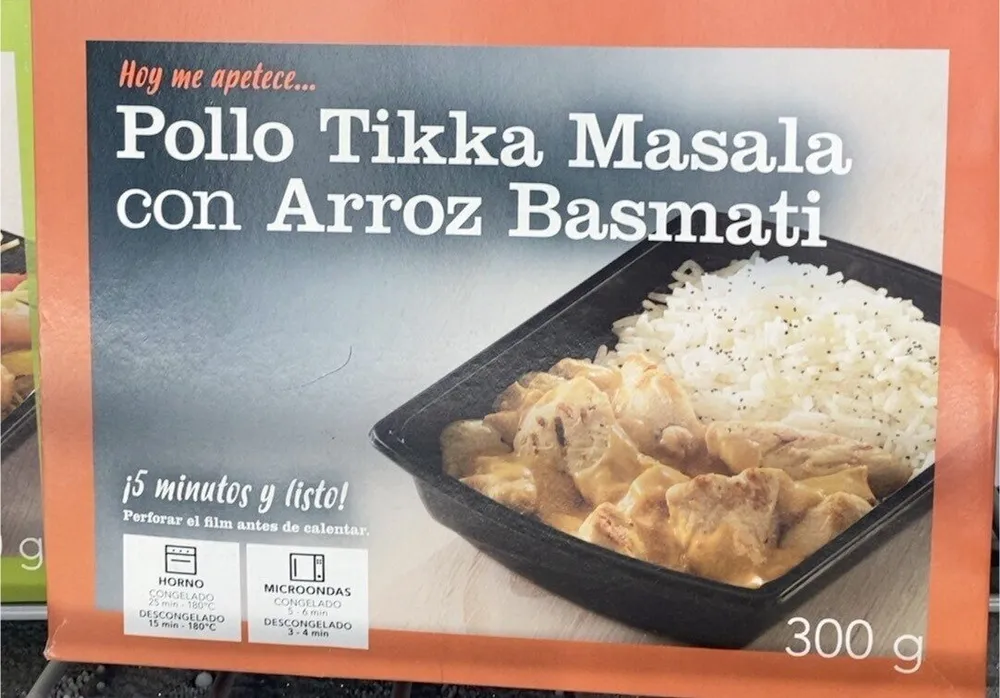 Pollo Tikka masala con arroz basmati