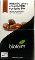 Almendra entera con chocolate con leche producto ecológico