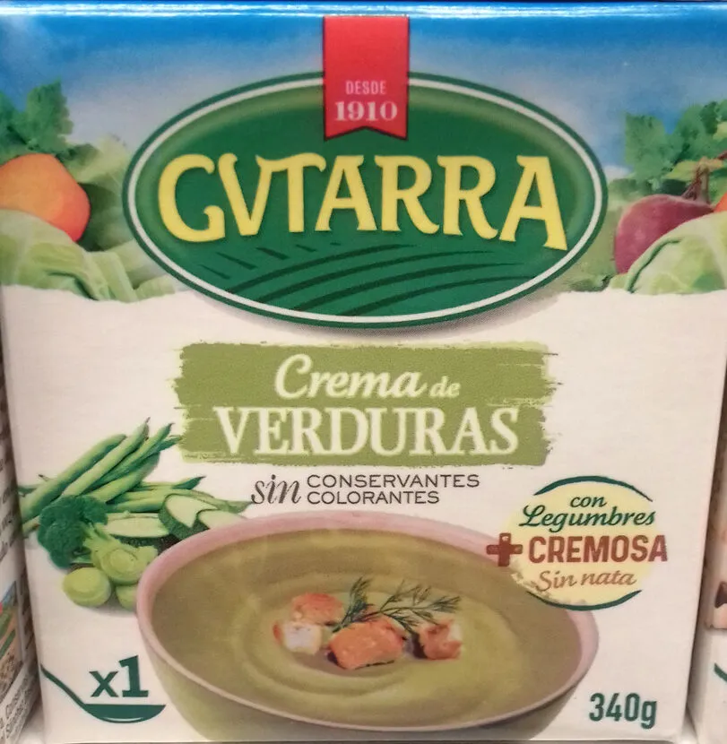 Crema de verduras con legumbres envase 340 g