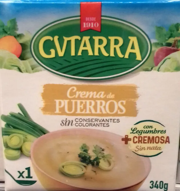 Crema de puerros con legumbres envase 340 g