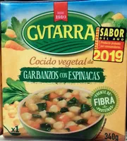 Cocido vegetal de garbanzos con espinacas