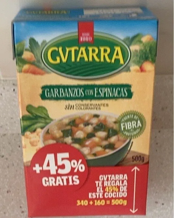 Garbanzos con espinacas