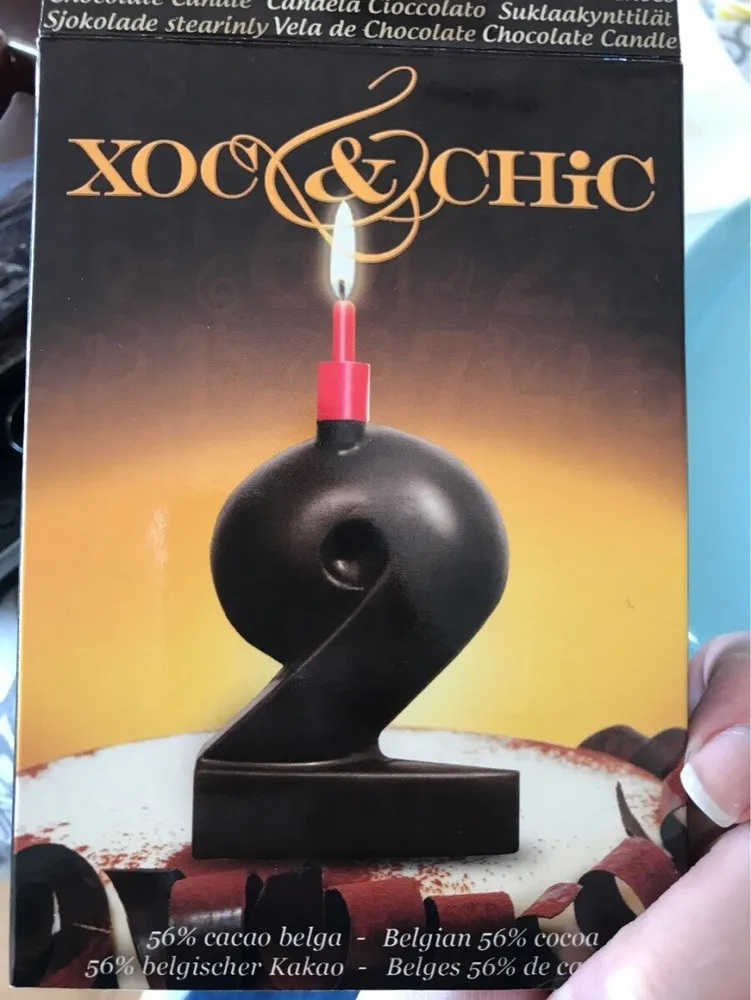 Edible chocolate candle