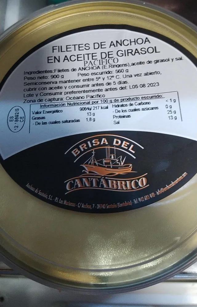 Anchoas girasol - Brisa del Cantábrico