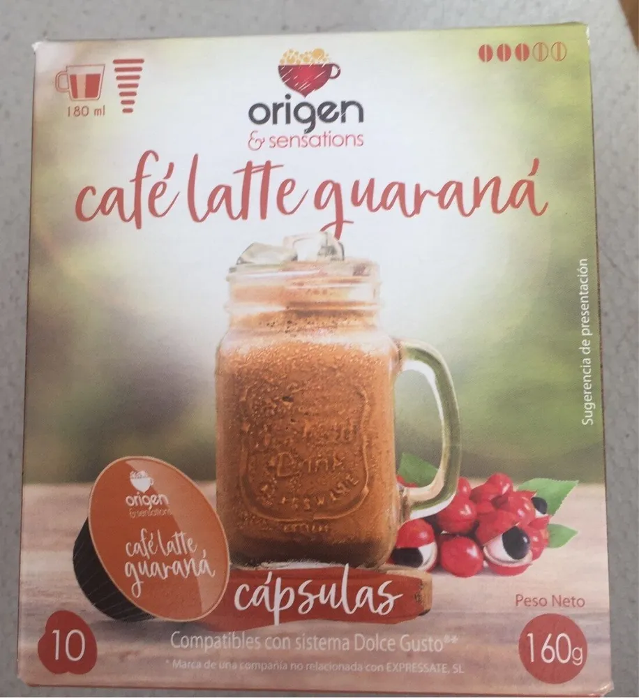 Café latte guaraná