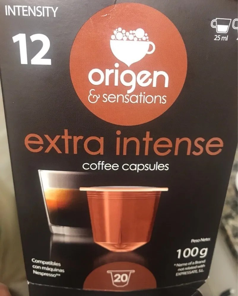 Extra intense coffee capsules
