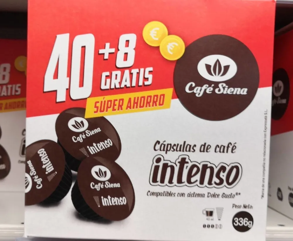 Cápsulas Cafe intenso siena