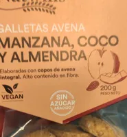 Galletas de avena manzana coco y almendra