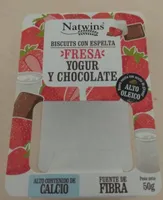 Biscuits con espelta fresa, yogur y chocolate
