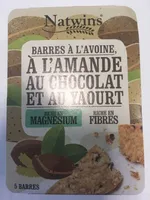 Barre a l'avoine, a l'amande au chocolat et au yaourt