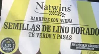 Barritas con avena semillas de lino dorado, té verde y pasas