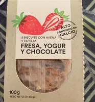 Biscuits fresa, yogur y chocolate