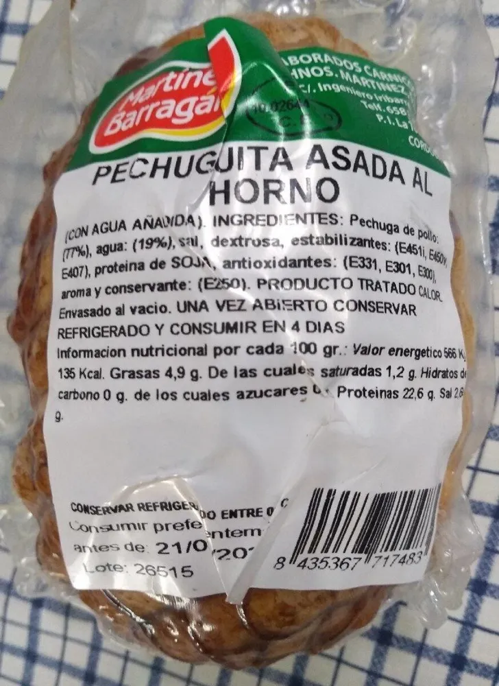 Pechuguita asada al horno