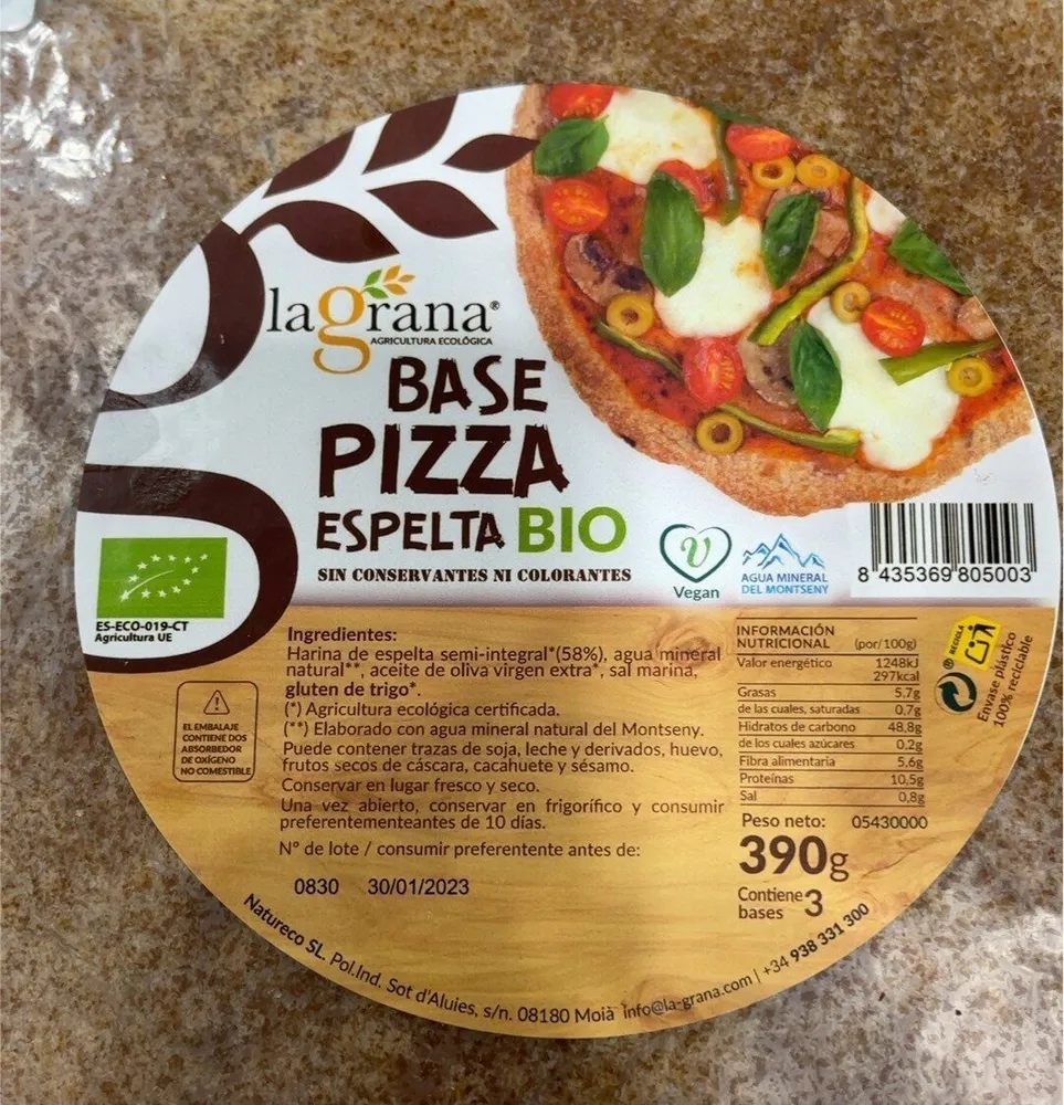 Base pizza espelts