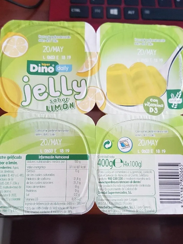 hiperDino daily jally sabor limón