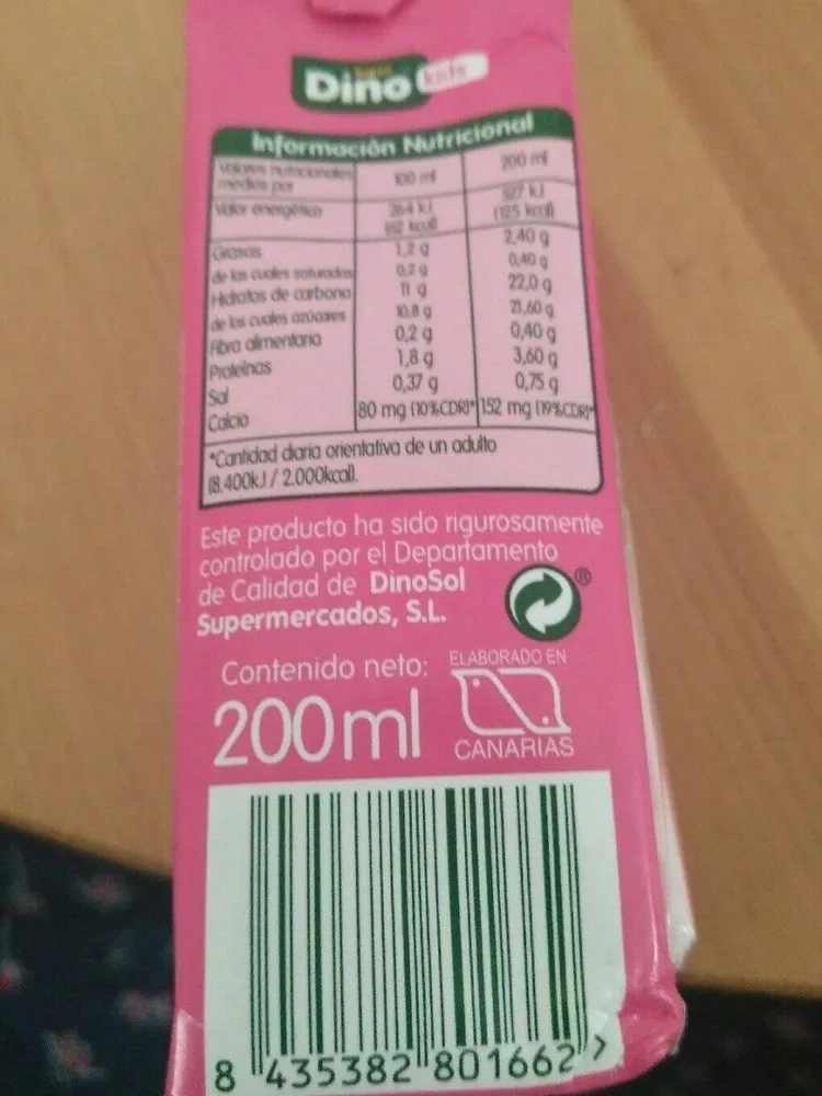 Batido sabor fresa