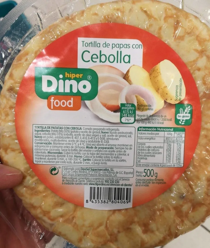 Tortilla de papas con cebolla