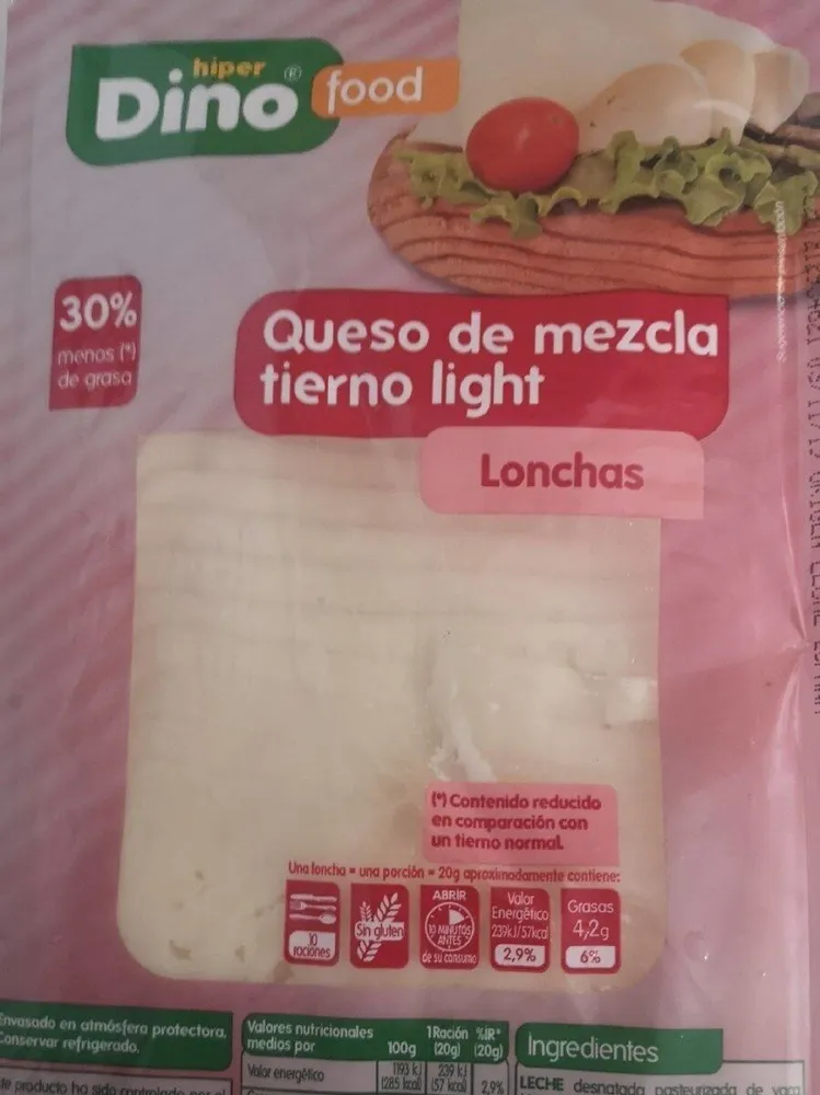 Queso mezcla tierno light dino