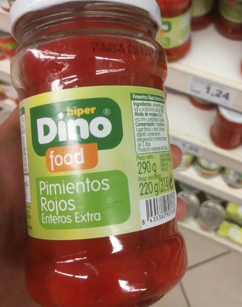 Pimientos rojos enteros extra