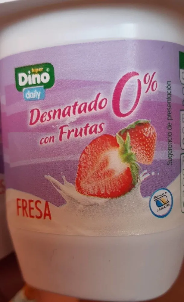 Desnatado con Fresas