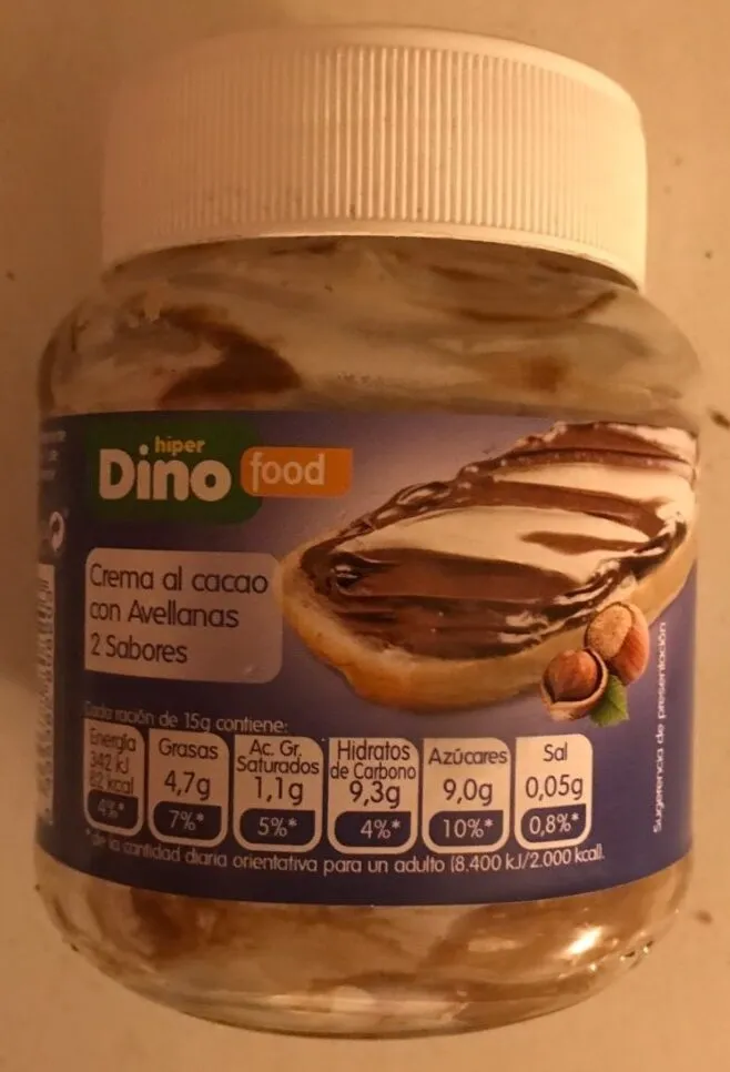 Crema al cacao con avellanad 2 sabores