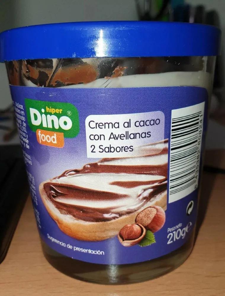 Crema al cacao con avellanas 2 sabores