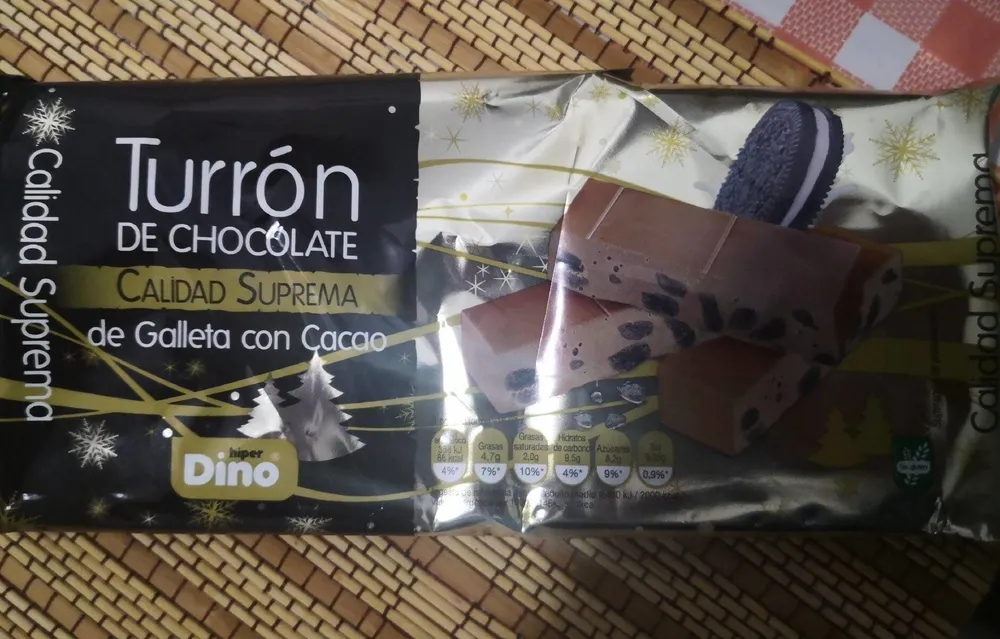 Turrón chocolate y galleta