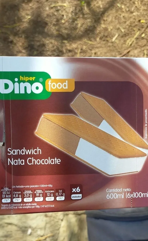 Sandwich nata chocolate