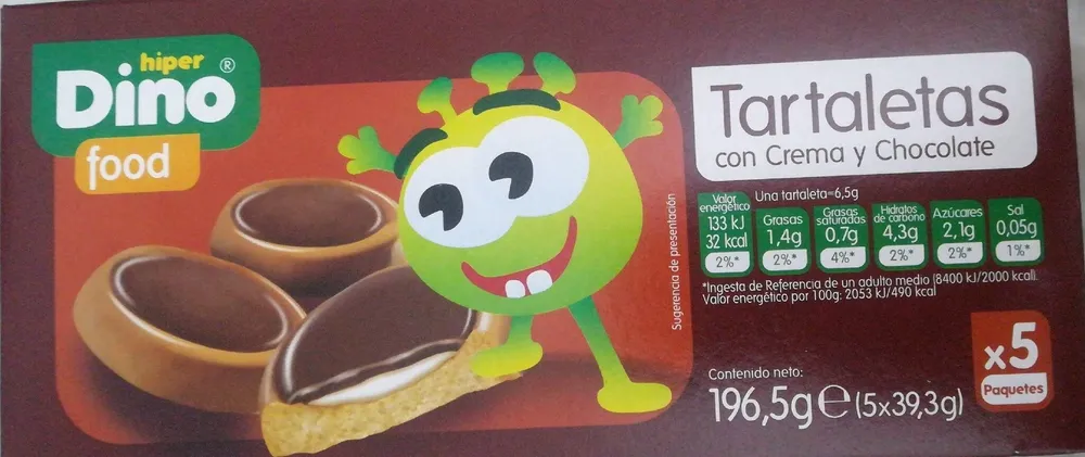 Hiperdino food - Tartaletas con crema y chocolate