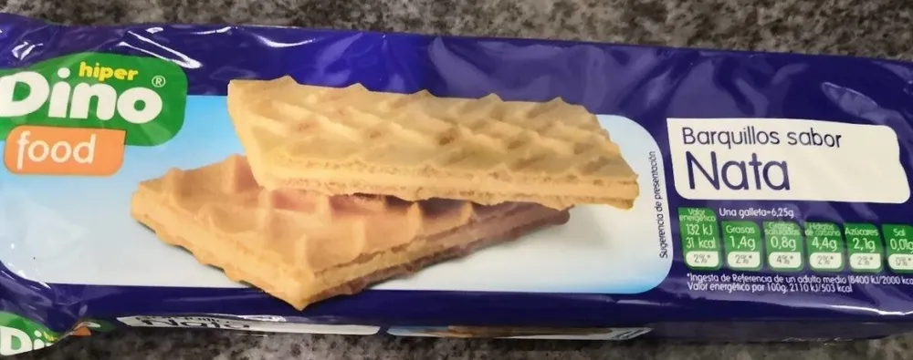 Barquillos sabor nata