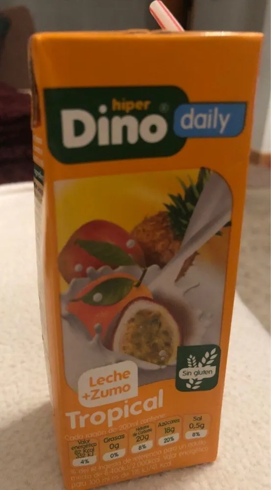 Zumo y leche tropical