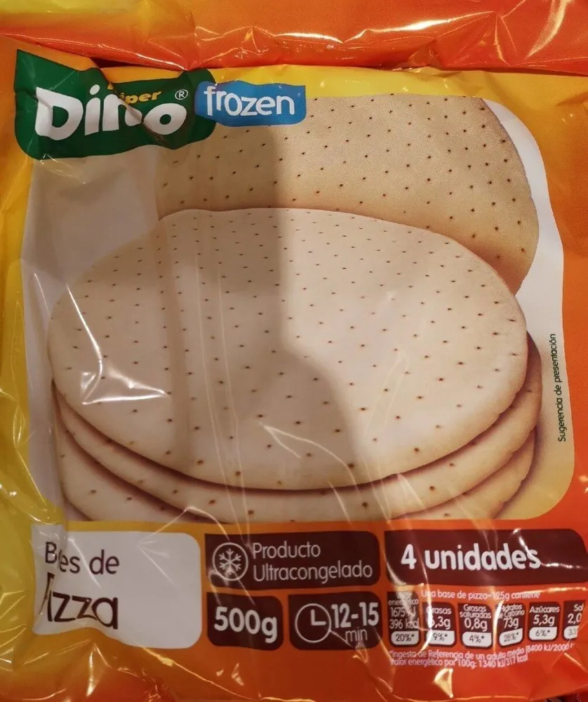Pizza bases congeladas