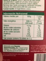 Café soluble en sobre descafeinado