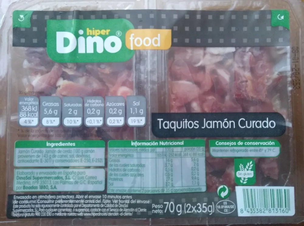 Taquitos de jamón curado