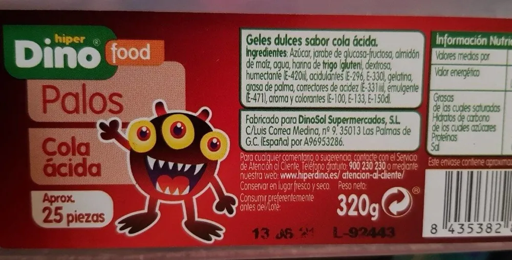 Dinos palos cola acida