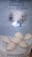 Almendras rellenas de crema de turrón