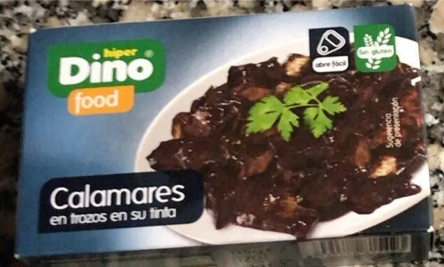 Calamares en trozos en su tinta