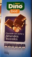 Chocolate con leche y almendras troceadas