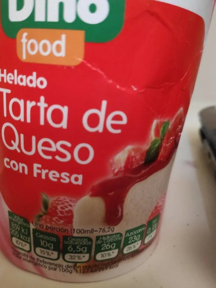 Helado tarta de queso