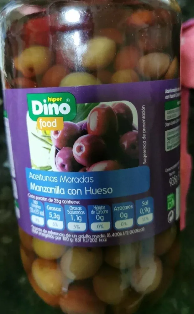 Aceitunas moradas manzanilla con hueso