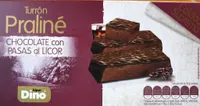 Turrón praliné chocolate con pasas al licor
